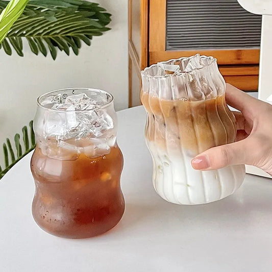 Heat-resistant Glass Striped Mug